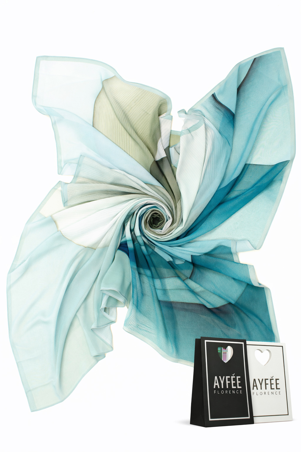 MAXISQUARE DIGITAL PRINT, CM 140*140, 100% VISCOSE, MADE IN PRC      - LIGHT BLUE
